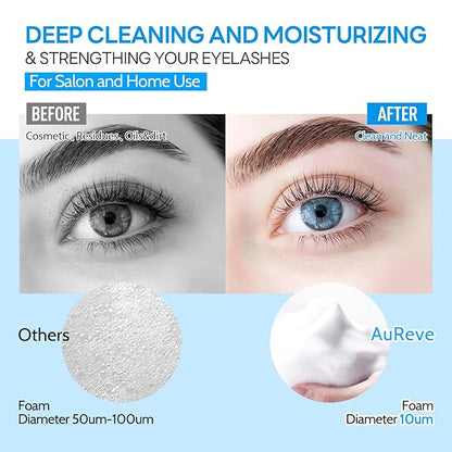 Lash Shampoo Concentrate 60ml Lash Cleanser Concentrate Add Hyaluronic Acid Oil-Free Lash Extension Shampoo Perfect for Salon，Unscented