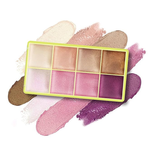8 Colors Multi-use Cream Contour Highlighter Palette Makeup,Concealer Palette for Cheek Eye Nose Face Body,Cheek Lip Tint,Lightweight Soft Buildable Blendable Natural Look