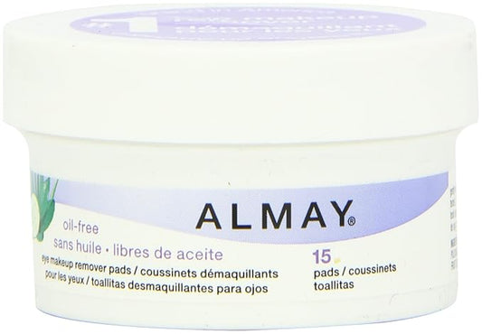 Almay Oil Free Eye Makeup Remover Pads, 15 Count in 1 box
