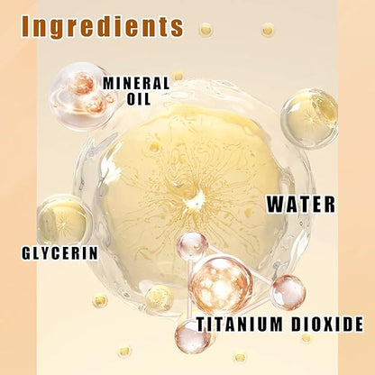 2PCS Color Changing Liquid Foundation Makeup,Flawless Full Coverage Foundation with Makeup Brush and Sponge,Non-greasy Long Lasting Moisturizing SPF50 PA+++ Face Sunscreen for Women(B)