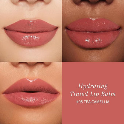 Lip Tint Stain Set Long Lasting Waterproof, Lightweight, Non-sticky, Transfer-Proof & Hydrating Tinted Lip Balm, Natural Gloss Finish, Lightweight