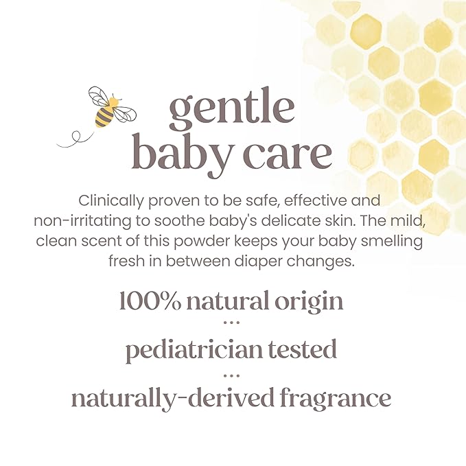 Burt's Bees Baby Dusting Powder, Talc Free and Hypoallergenic for Safe and Gentle Comfort, 100% Natural Origin, Pediatrician Tested, 7.5 Oz