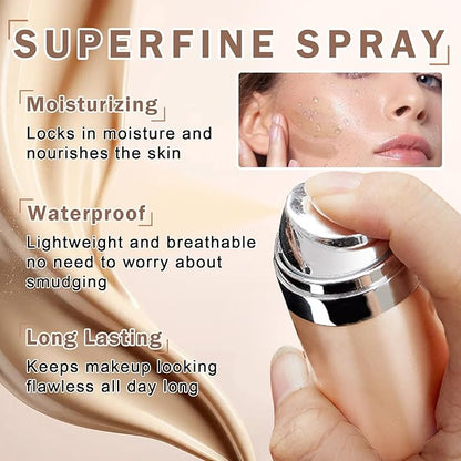 CAHIUYOA AirBrush Spray Foundation Makeup Silky Full Coverage Airbrush Flawless Foundation for Mature Skin,Long Lasting Natural Matte Finish Air Brush Makeup Foundation - 01 Natural/Warm Porcelain