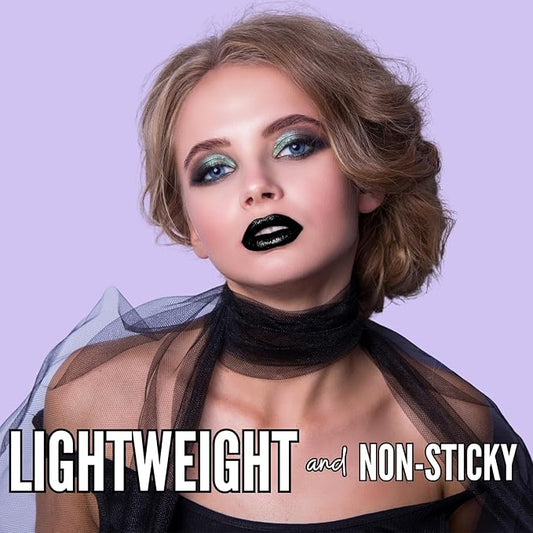 Mynena Black Glitter Lip Gloss Non-Sticky Filled with Iridescent Sparkles | Lightweight Shimmer Lip Topper – Paraben-Free | Demi-Sheer Lipgloss from Cosplay to Everyday Glam | Ebony