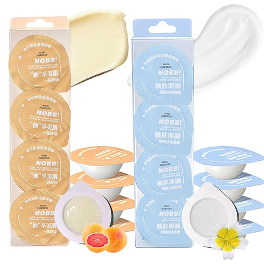 8pc Deep Cleansing Blam for Face, Mini Makeup Remover Blam, Gentle Facial Makeup Remover, Moisturizing Pore Face Cleanser, Individually Packaged Travel Essential Makaup