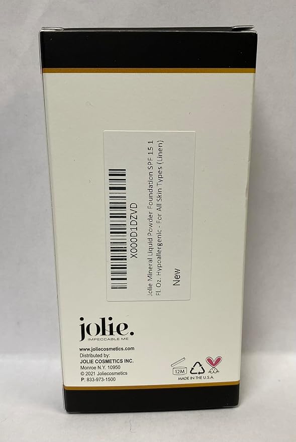 Jolie Mineral Liquid Powder Foundation SPF 15 1 Fl. Oz. Hypoallergenic - For All Skin Types (Linen)