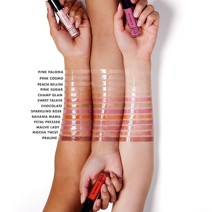 e.l.f. Lip Plumping Gloss, High-Shine Sheer Color, Hydrates & Creates Fuller Lips With Vitamin E, Vegan & Cruelty-Free, Chocolate Glaze, 0.1 Fl Oz