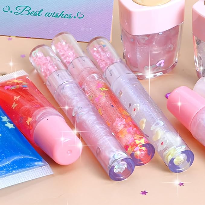 Empty Lip Gloss Tubes,10PCS Lip Gloss Tubes 3ml Diamond Lip Gloss Tubes Empty Lip Gloss Making Supplies for DIY Beginner Makeup & Travel, Lip Gloss Containers Empty Lip Gloss Bottles