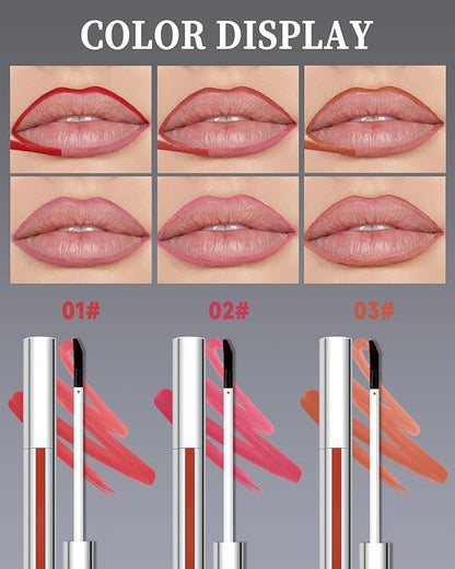 Peel Off Lip Stain Long Lasting, Lip Liner Stain Peel Off for Women Tattoo Lipstick Waterproof Lip Gloss Matte Finish Peel Off Lip Liner Lip Stain High Pigmented Transfer-Proof Lip Makeup, Mauve