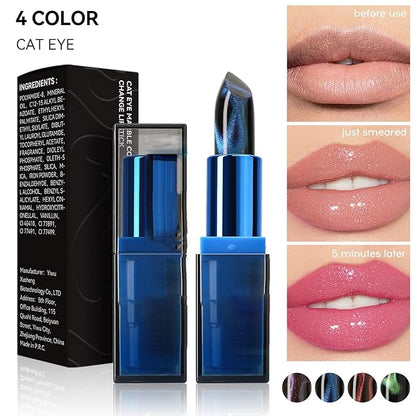 Color Change Lipstick for Women Long Lasting, Glimmer Transferproof Ph-Changing Technology, Subtle & Sheer Pink, Jelly Tinted Lip Balm, Nourishing Moisturizing Lip Gloss, 03# APHRODITE