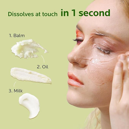 ZealSea Makeup Remover Cleansing Balm: Deep Cleaning Facial Cleanser Natural Gentle Makeup Removing Balm Melting Balm to Oil for Face Eye Lip 3.5 Oz
