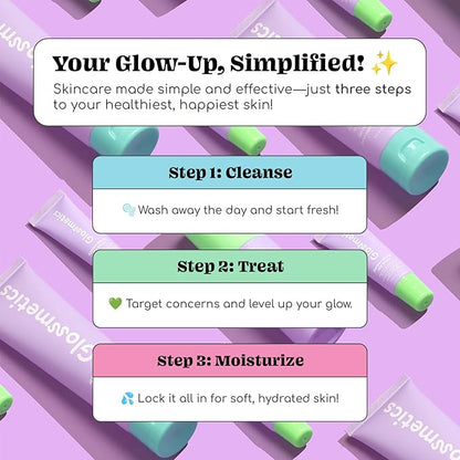 Glossmetics Glossy & Glazed Collection - Overnight Mask for Dry Lips, Fruit Butter Hydrating and Moisturizing Balm for Soft, Smooth Lips - Assorted Glaze, Pack of 3