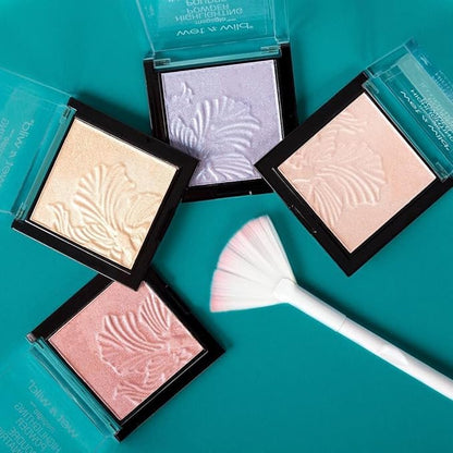 wet n wild MegaGlo Highlighting Powder, Highlighter Makeup, Shimmer Glow, Pink Rose Gold Bloom Time