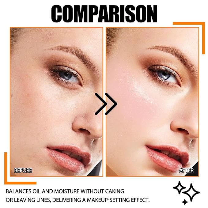 Loose Setting Powder Set with makeup brush,Lightweight Long Lasting Oil Control Loose Face Powder,Translucent Matte Drying Finishing Setting Powder for All Skin Types B