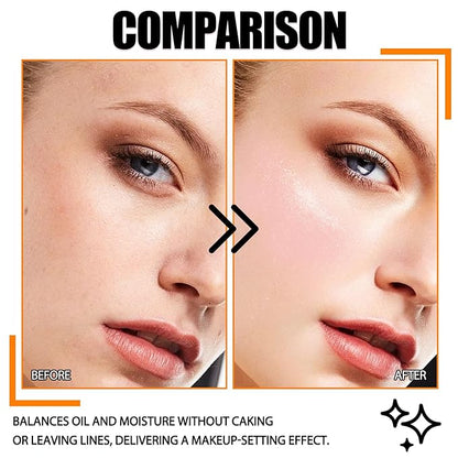 Loose Setting Powder Set with makeup brush,Lightweight Long Lasting Oil Control Loose Face Powder,Translucent Matte Drying Finishing Setting Powder for All Skin Types B