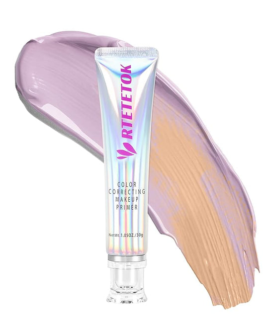 Purple Primer Color Changing for Face Before Makeup, Smoothing Primer Color Correcting, Brightening Base Makeup for Combination Skin