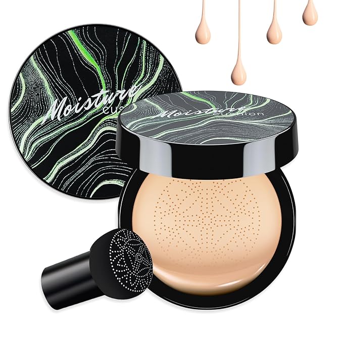 Air Cushion CC Cream, Waterproof Cushion Foundation Full Coverage Create Long-Lasting Makeup (Natural)
