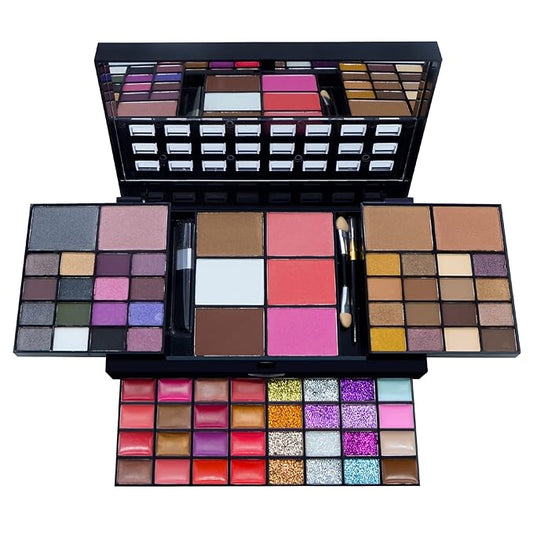 All in One Makeup Kit for Women Full Kit, 74 Colors Professional Makeup Gift Set, Include 36 Eyeshadow, 16 Lip Gloss, 12 Glitter Cream, 4 Concealer, 3 Blusher, 2 Highlight and Contour, 1 Bronzer