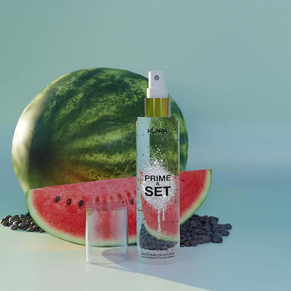 Klara Cosmetics Prime and Set Setting Spray - Pore Blurring Primer - Setting Spray for Makeup - Makeup Setting Spray with Watermelon Extract - 5.07 oz