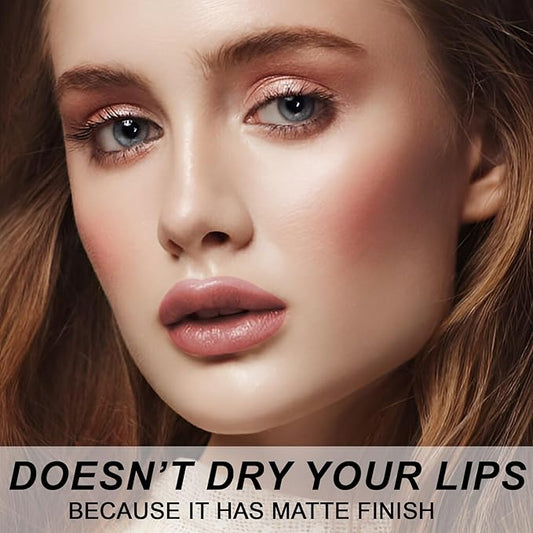 Matte Bullet Long Wear Lipstick - Vegan and Cruelty-Free - Smudge and Waterproof Matte Lipstick with Moisturizing Formula - All Day Comfort - (Daring Desire #04)