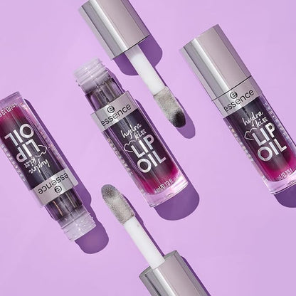 essence Hydra Kiss Lip Oil, Intense Hydration & Glossy Finish, Infused with Hyaluronic Acid, Vitamin E & Jojoba Oil, Vegan & Cruelty Free (05 | Midnight Mystery)
