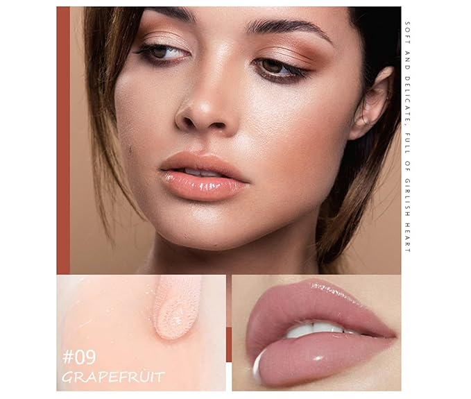 MAEPEOR Shimmer Glossy Lipgloss Set 8PCS Non-Sticky Moisturizing Lip Gloss Long-lasting High Shine & Shimmer Liquid Lipstick for Girls and Women (Shimmer Glossy, Set 02)