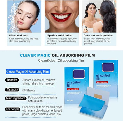 7 Packs Oil Blotting Papers for Face (420 Sheets) - Oil Absorbing Blotting Sheets for Oily Skin, Makeup-Friendly & Portable Oil Wipes