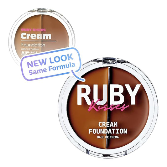 Ruby Kisses 3D Face Creator Cream Foundation & Concealer, 12 Hours Long Lasting, Medium to Full Coverage, Non-Greasy, Ideal for Makeup & Contour Palette (Level 12)