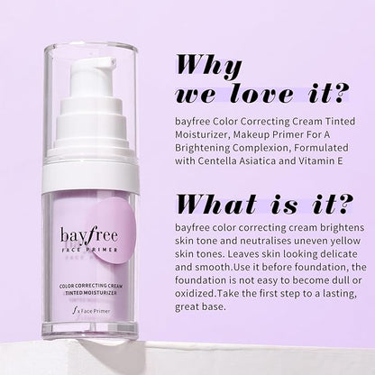 Color Correcting Cream Tinted Moisturizer, Makeup Primer for A Brightening Complexion, Formulated with Centella Asiatica and Vitamin E