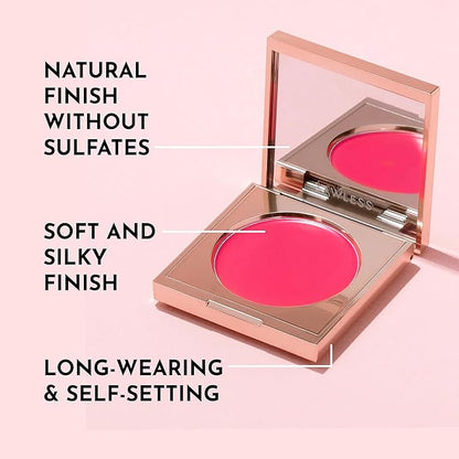 Pinch My Cheeks Soft-Blur Cream Blush - Cherry Pie - Premium Blush with Natural Ingredients to Re-Energize and Protect the Skin While Imparting a Soft, Cloudy Finish - 0.18 oz