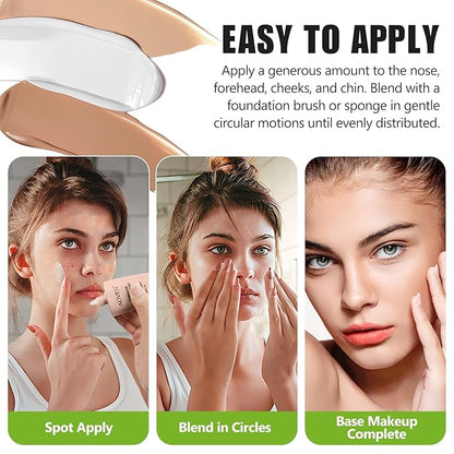 Colour Changing Foundation, 2Pack Color Changing Liquid Foundation Makeup Base Moisturizing Concealer Cover for Women, SPF15, Sunscreen, Non-Greasy, Long Lasting