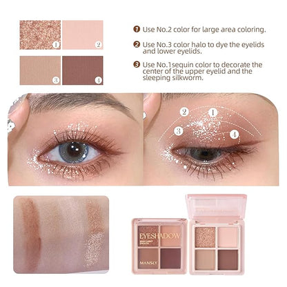 LAMUSELAND All in One Makeup Set Full Kit, 11 Pieces Professional Makeup Gift Set for Women Girls, include Lip Gloss, Eyebrow, Eyeliner, Eyeshadow, Blush, BB Cream (A)