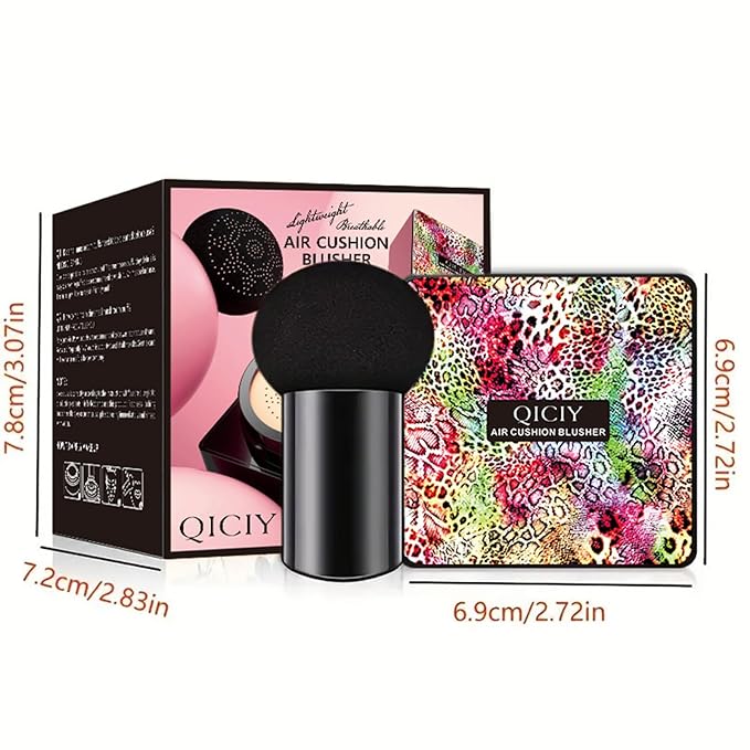 Cream Blush Air Cushion Mushroom Head Blush makeup Lightweight Smooth,Cherry Red