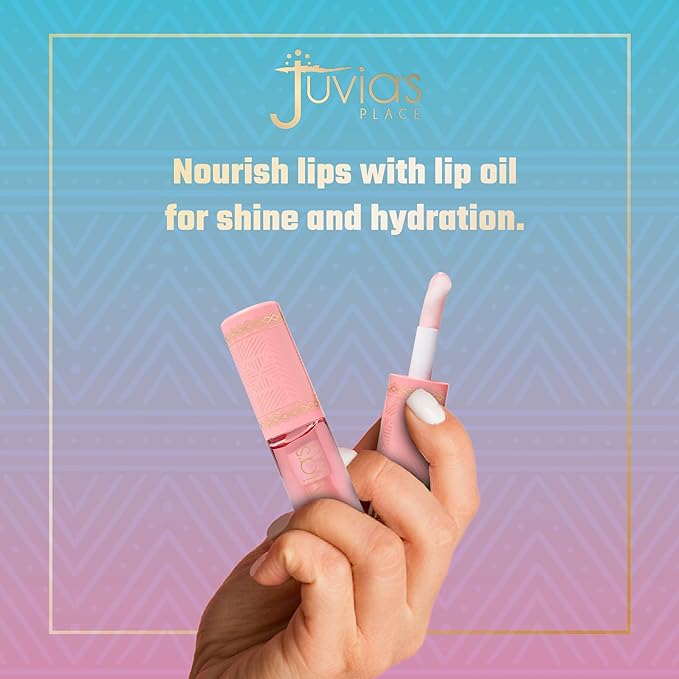 Juvia's Place Magic Lip Oil - Watermelon - Smooth, Hydrating with Vitamin E for Soft, Glossy, Juicy Lips - Infused with Fruit Extracts - Tinted, Shimmering, Lightweight & Non-sticky Lip Oil for Summer
