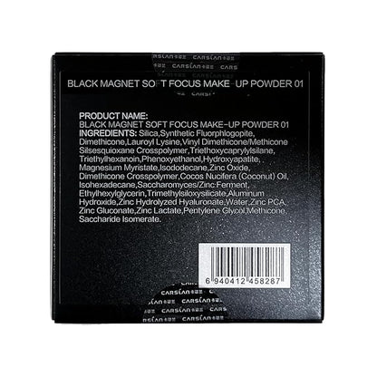 Black Magnet Soft Focus Make Up Powder, Waterproof Loose Setting Powder, 24H Longlasting, Oil Control, Talc-Free Face Powder, 01 Translucent For Dry&Com Skin, 0.28Oz