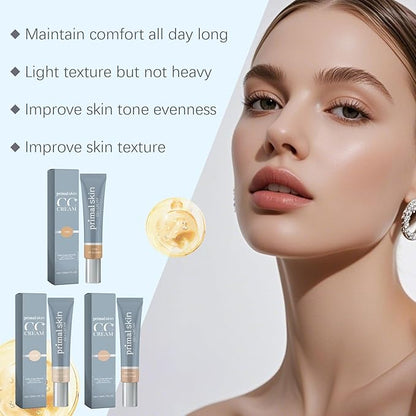 Primal Skin CC Cream for Women, Lightweight Moisturize Cc Cream, Liquid Foundation Makeup 1.8 Fl Oz/30ml (Medium-1PCS)
