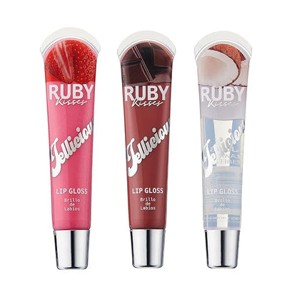 Ruby Kisses Jellicious Mouth Watering Lip Gloss (JLG07&JLG10&JLG13) Long Lasting Shine