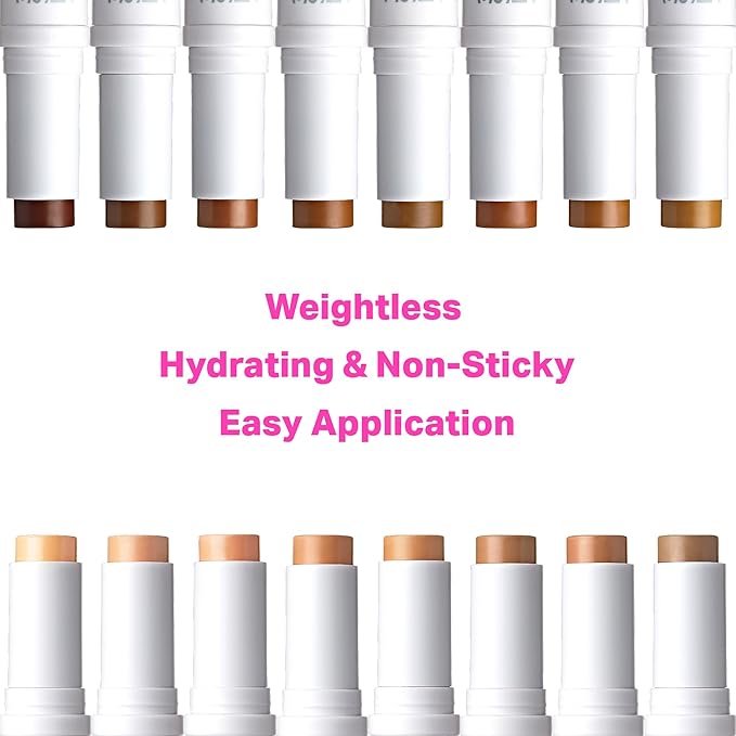 Ruby Kisses Natural Full Coverage 3-In-1 Stick Foundation. Easy to Apply, Hydrating, Lightweight, Long Lasting, Concealer and Contour Stick for Face Makeup (Mocha)