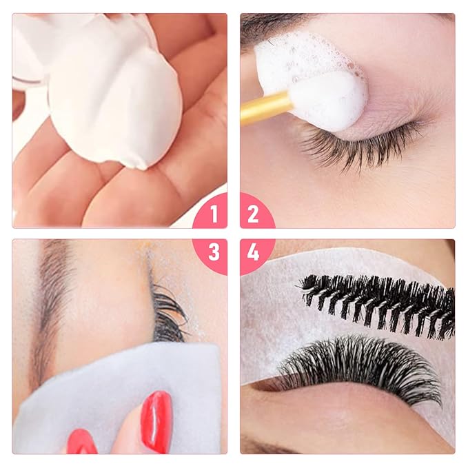VEYES INC Lash Shampoo for Lash Extensions. Eyelash Wash for Extensions & Natural Lashes. Eyelash Extension Cleanser + Brush,Oil & Sulfate Free,60ml. Lash Supplies for Salon & Home Care