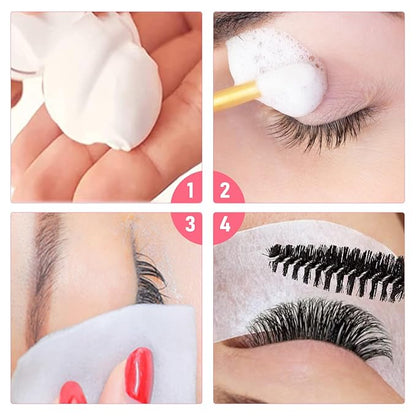 VEYES INC Lash Shampoo for Lash Extensions. Eyelash Wash for Extensions & Natural Lashes. Eyelash Extension Cleanser + Brush,Oil & Sulfate Free,60ml. Lash Supplies for Salon & Home Care
