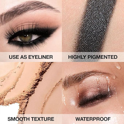 10 Colors Nude Brown Pink Matte Shimmer Eyeshadow Palette for Eye Makeup,High Pigmented Tan Black Eye Shadow Primers Powder Palet de sombras de ojos