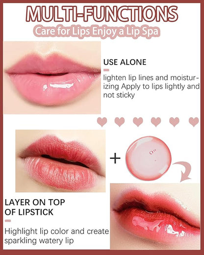 Lip Glow Oil, Mahogany, Lip Care Product with Hydrating Plumping Lip Gloss, Clear Tinted Lip Oil for Dry Lips, Nourishing Lip Gloss Oil, Christmas Makeup Gift for Women