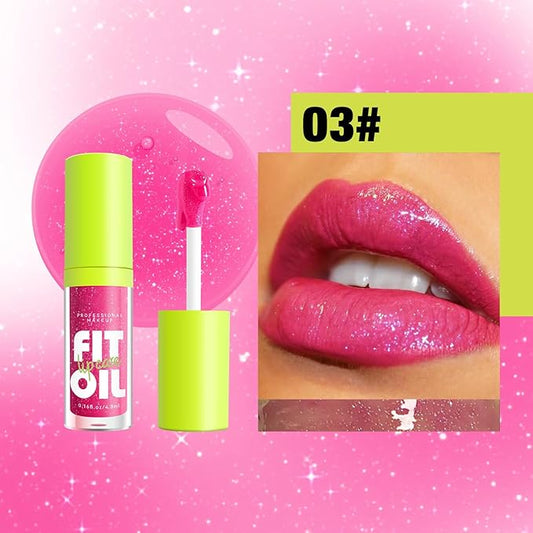 8 Colors Lip Plumping Gloss With Big Brush Head, Moisturizing Formula, Visibly Defines & Plumps Lips Repairing Lightening Lines Fresh Clear Smooth Care (# 03)