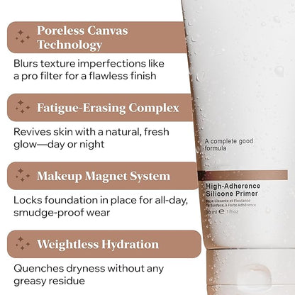 Pro Silicone Face Primer – Instantly Blurs Pores, Hydrates & Smooths Skin, Makeup Base for Flawless Finish, Oil-Free, Lightweight Cream, Vegan & Cruelty-Free