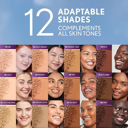Covergirl Simply Ageless Skin Perfector Essence Foundation, 30 Light-Medium,Tinted Skincare Makeup Hybrid, Sheer Tint, Radiant Finish, Glowy Finish, Vegan Formula, 1.0oz