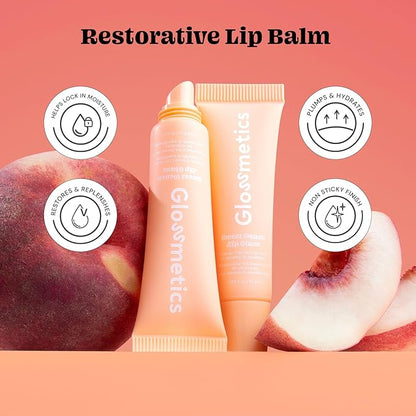 Glossmetics Sweet Peach Lip Glaze - Overnight Lip Mask for Dry Lips. Fruit Butter Lip Mask, Hydrating and Moisturizing Lip Balm for Soft, Smooth Lips. Peach, 10ml