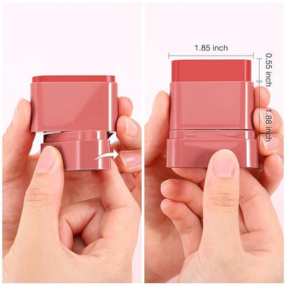 Boobeen Cream Blush for Cheeks, Multi-Use Makeup Blush Stick Waterproof Long Lasting Rouge Stick for Eyes Lips and Cheek, Soft Thin Blush Stick for Flushed and Dewy Look