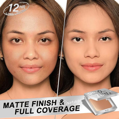 SACE LADY Face Primer and Powder Foundation Makeup Set, Matte Pores Full Coverage Long Lasting Flawless Make Up Kit