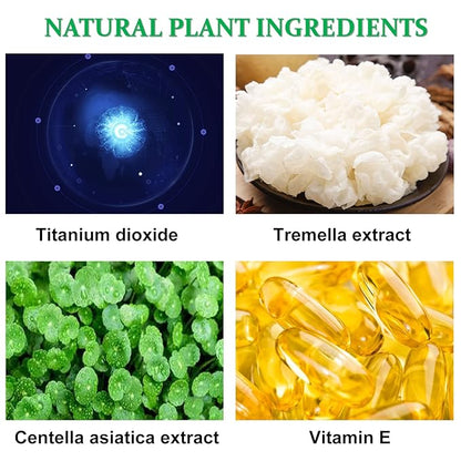 1PCS Mushroom Head Air Cushion CC Cream,CAHIUYOA BB Cream Foundation Full Coverage Concealer Long Lasting Liquid Matte Makeup Foundation with Mushroom Makeup Sponge-Ivory