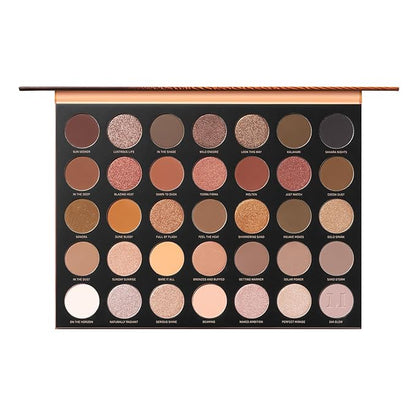 Morphe 35XO & 35U Cosmetic Palettes - Natural Flirt and Gilded Desert Eyeshadows - Made to Build, Blend & Layer for Everyday, Versatile Makeup Looks - (2 Count, 1.98 oz each)